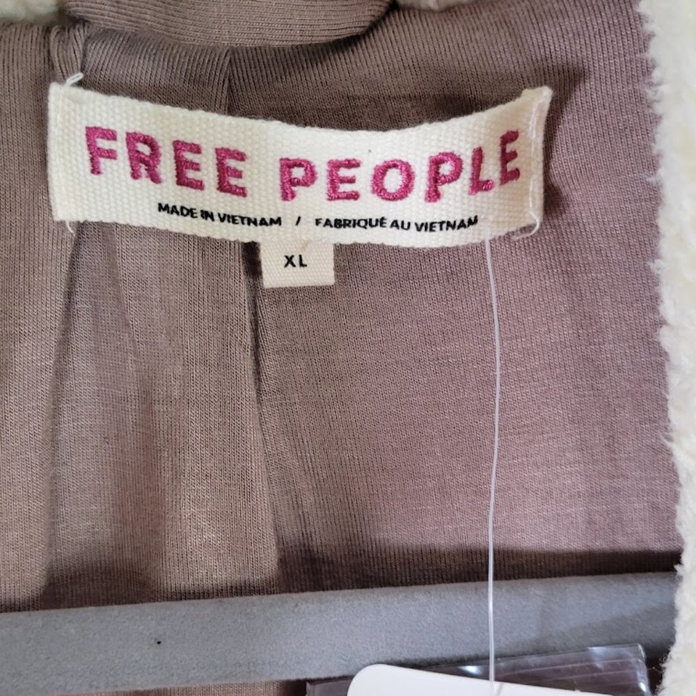 FREE PEOPLE joplin cozy sherpa jacket Sz XL NEW - Picture 8 of 10